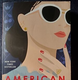 Stylish Woman Illustration Book Cover in Cream, Black, Red and Blue